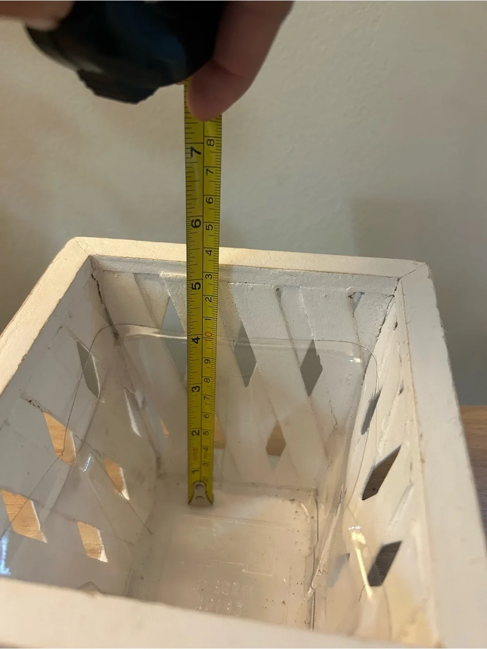 White Decorative Wooden Accent Planter
